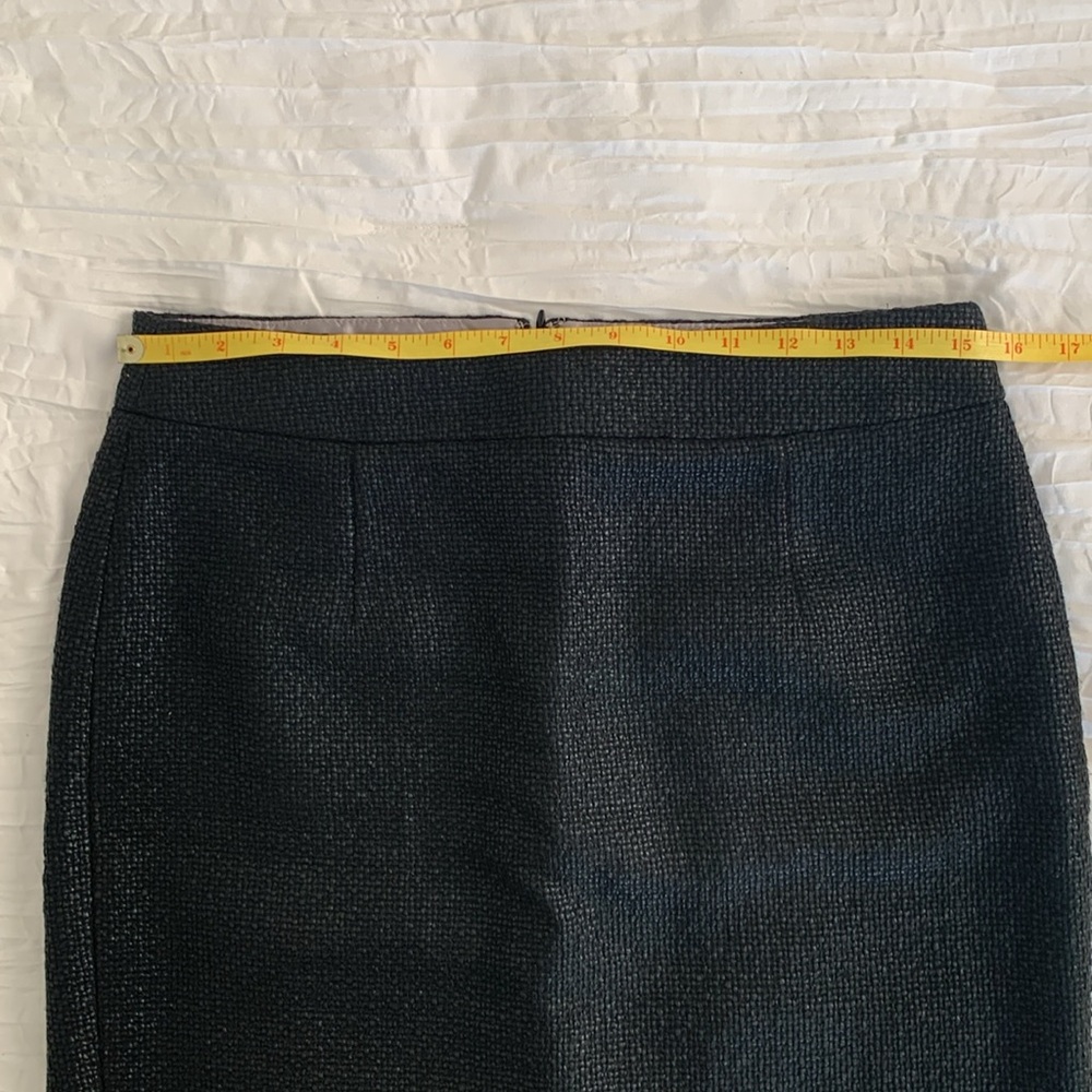 BANANA REPUBLIC Women’s‎ Skirt Black Pebble Textured Leather-Look Sheen Lined 8 - Picture 12 of 15